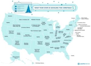 Google Search trends infographic for Christmas