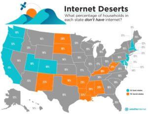 internet deserts infographic