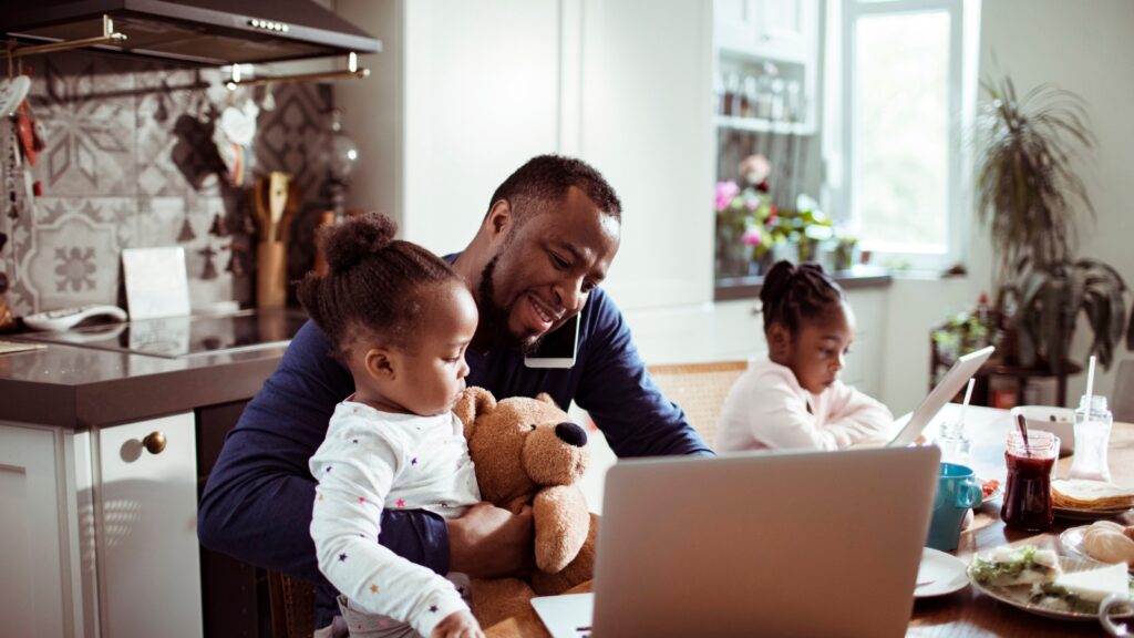 Parent working at home