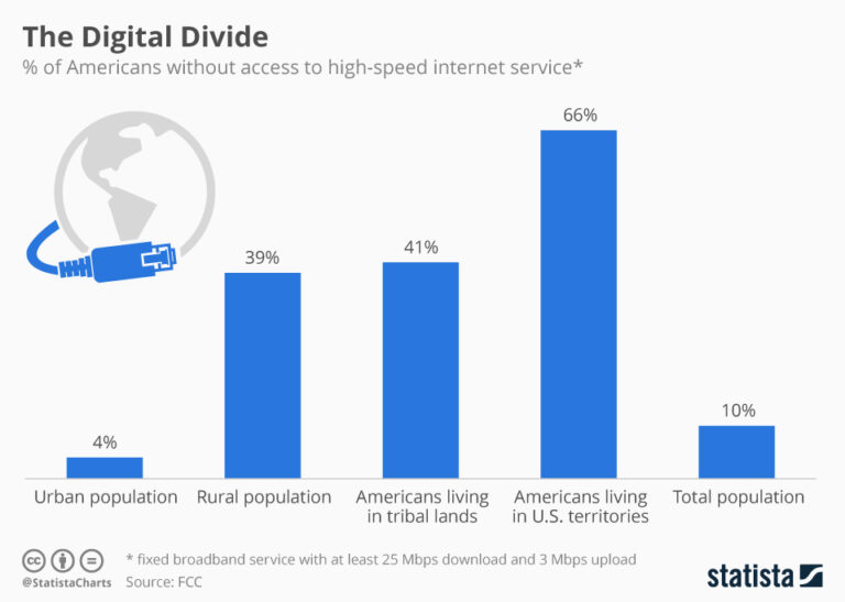 Digital divide lastest statistics