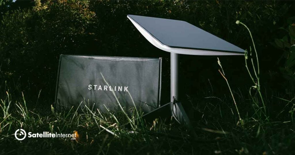 starlink device outside on the ground