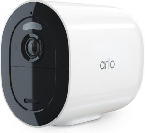 Arlo Go 2 image, with logo on the side.