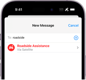 roadside assistance text screenshot from iphone